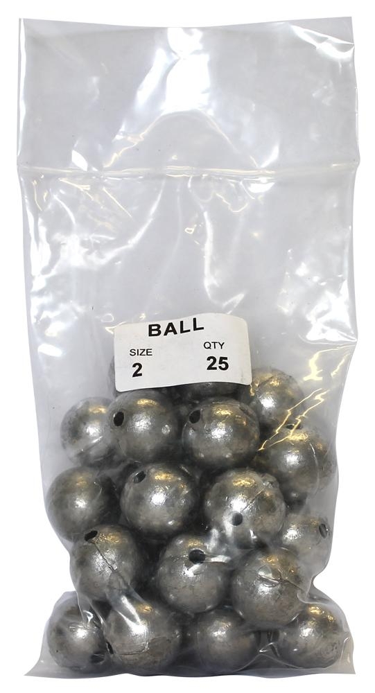 Ball Sinkers Bulk Pack 2oz Qty 25