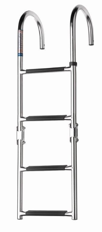 V-Quipment 4-Step Folding Stainless Steel Boarding Ladder Deck Mount 920mm