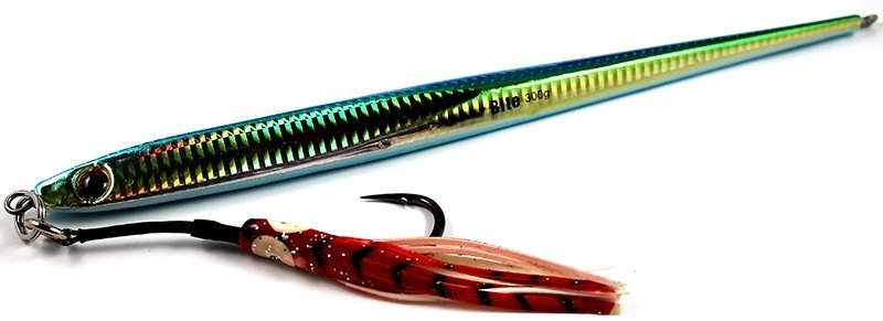 Bite Slim Darter Jig 200g Luminous Body Gold/Blue