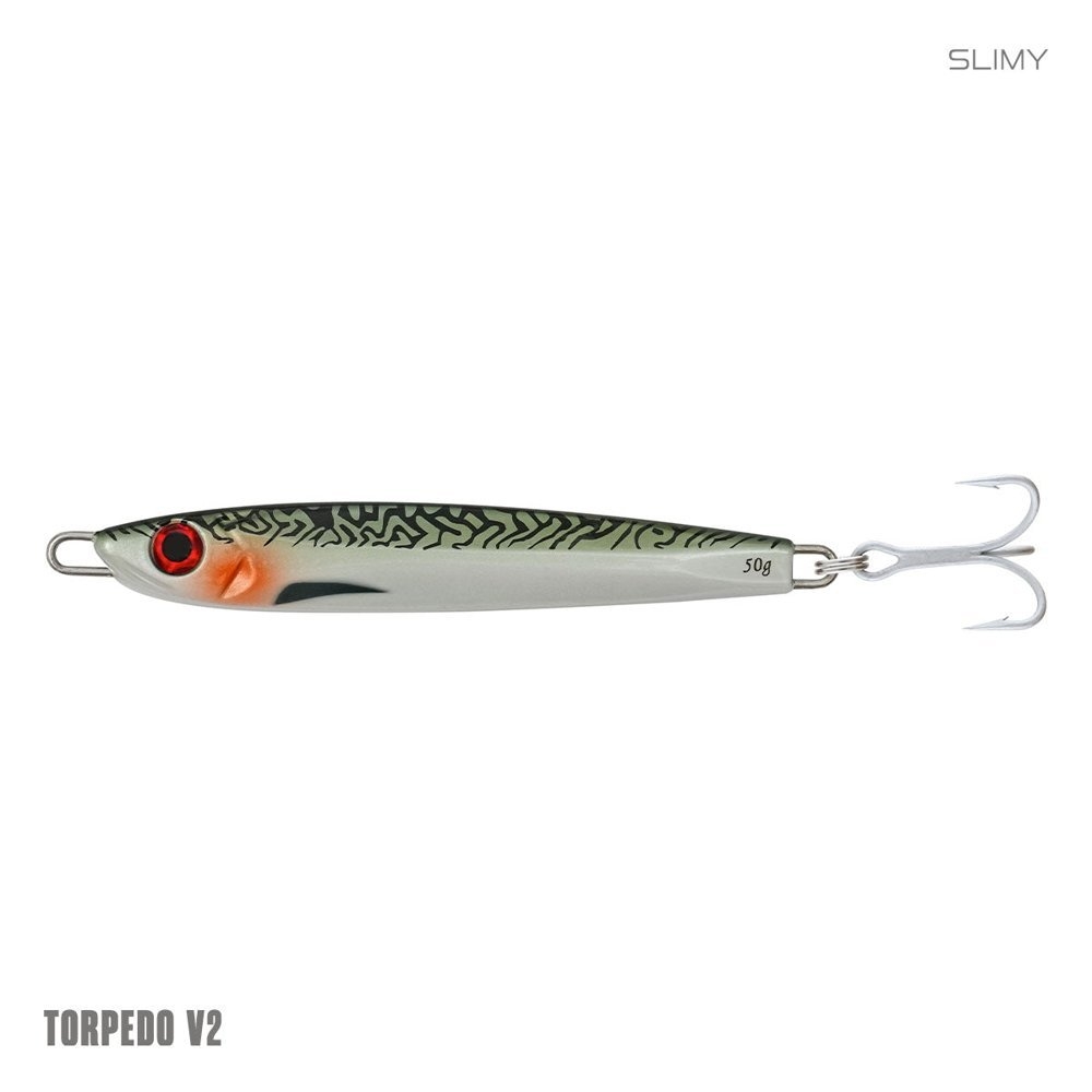 Samaki Torpedo V2 Long Cast Metal Spinner Lure 50g Slimy