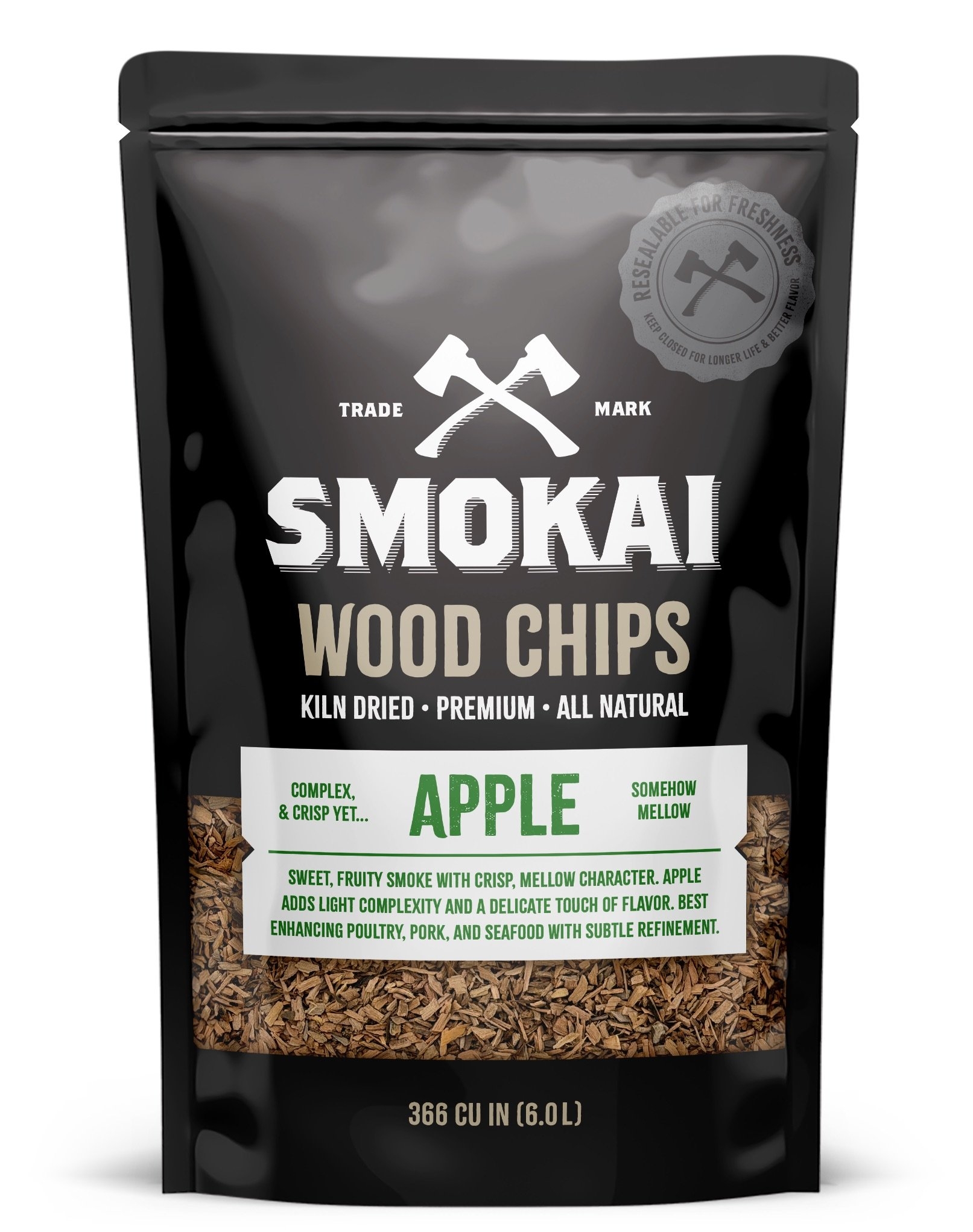 Smokai Premium Apple Wood Smoker Chips 3-6mm 1.5kg