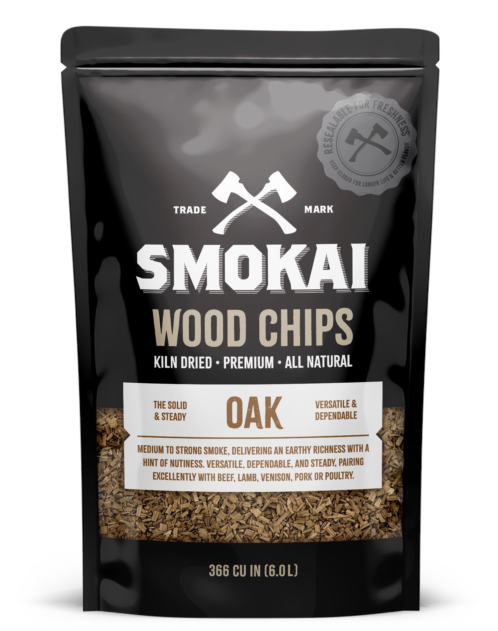 Smokai Premium Oak Wood Smoker Chips 3-6mm 1.5kg