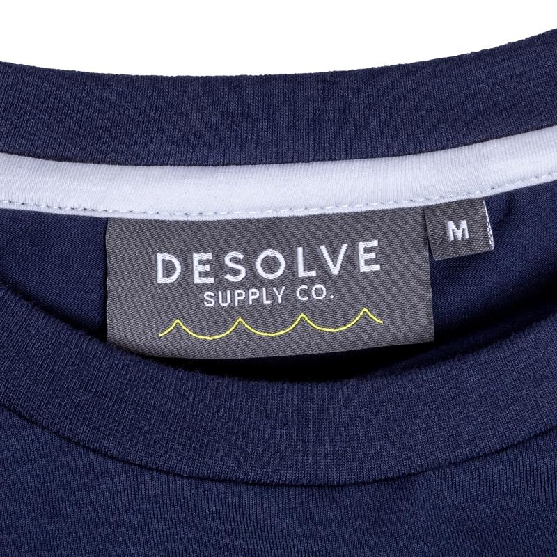 Desolve Smooth Seas UPF50 Mens T-Shirt Navy Medium