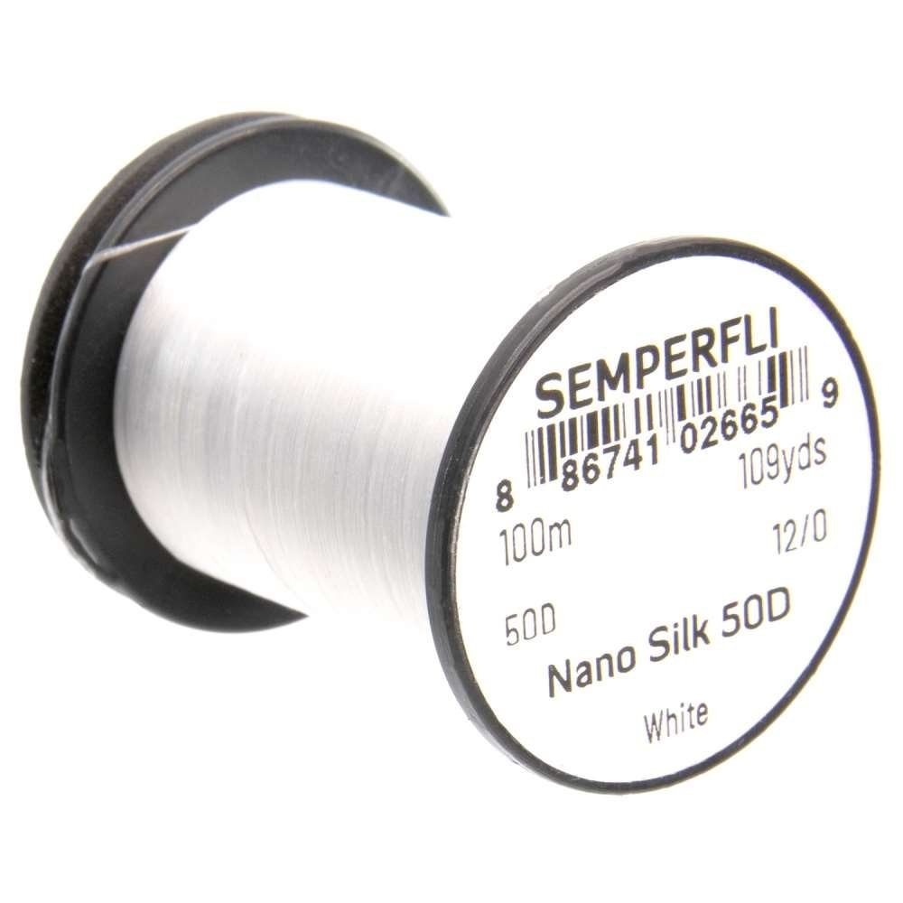 Semperfli Nano Silk 50D 12/0 Fly Tying Thread 100m White