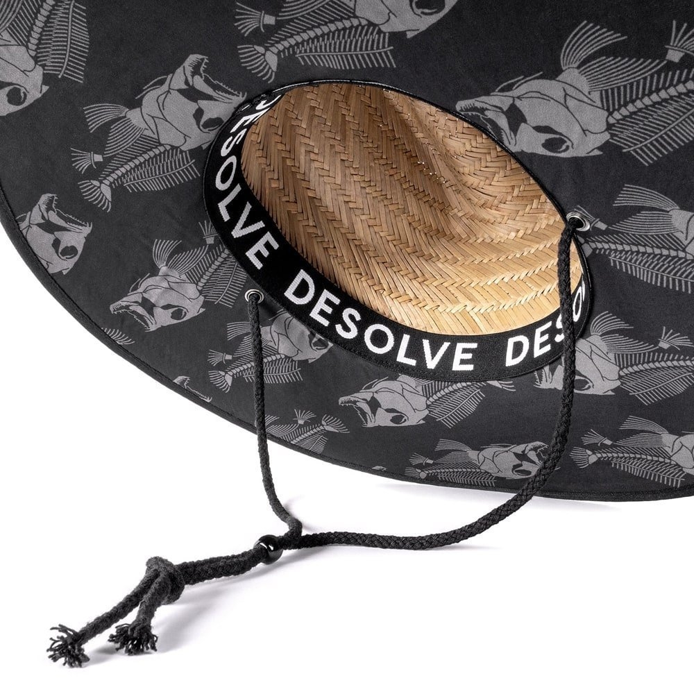 Desolve Snappy Straw Hat Charcoal L/XL