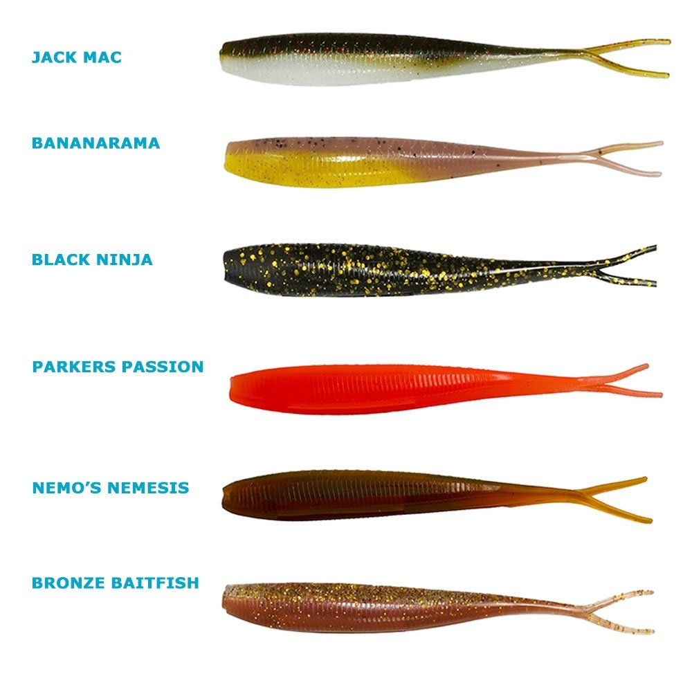 Catch Black Label Livies Jerkshad Soft Bait 14-Piece Sampler 7in