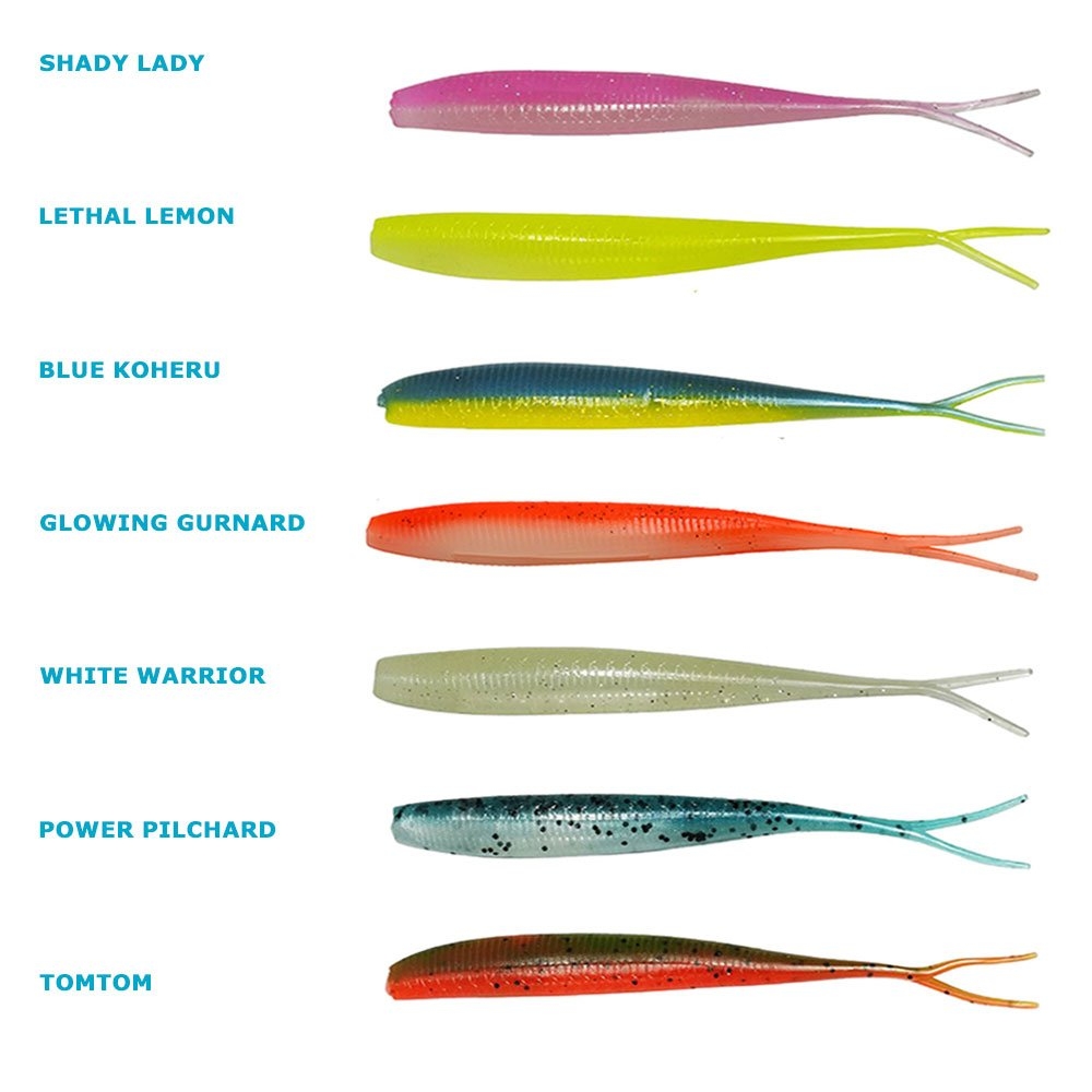 Catch Black Label Livies Jerkshad Soft Bait 14-Piece Sampler 7in