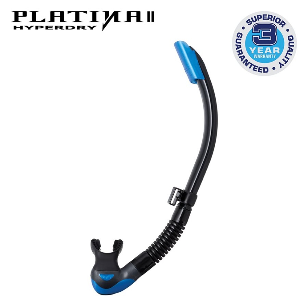 TUSA Platina Hyperdry II Snorkel Black/Fish Tail Blue