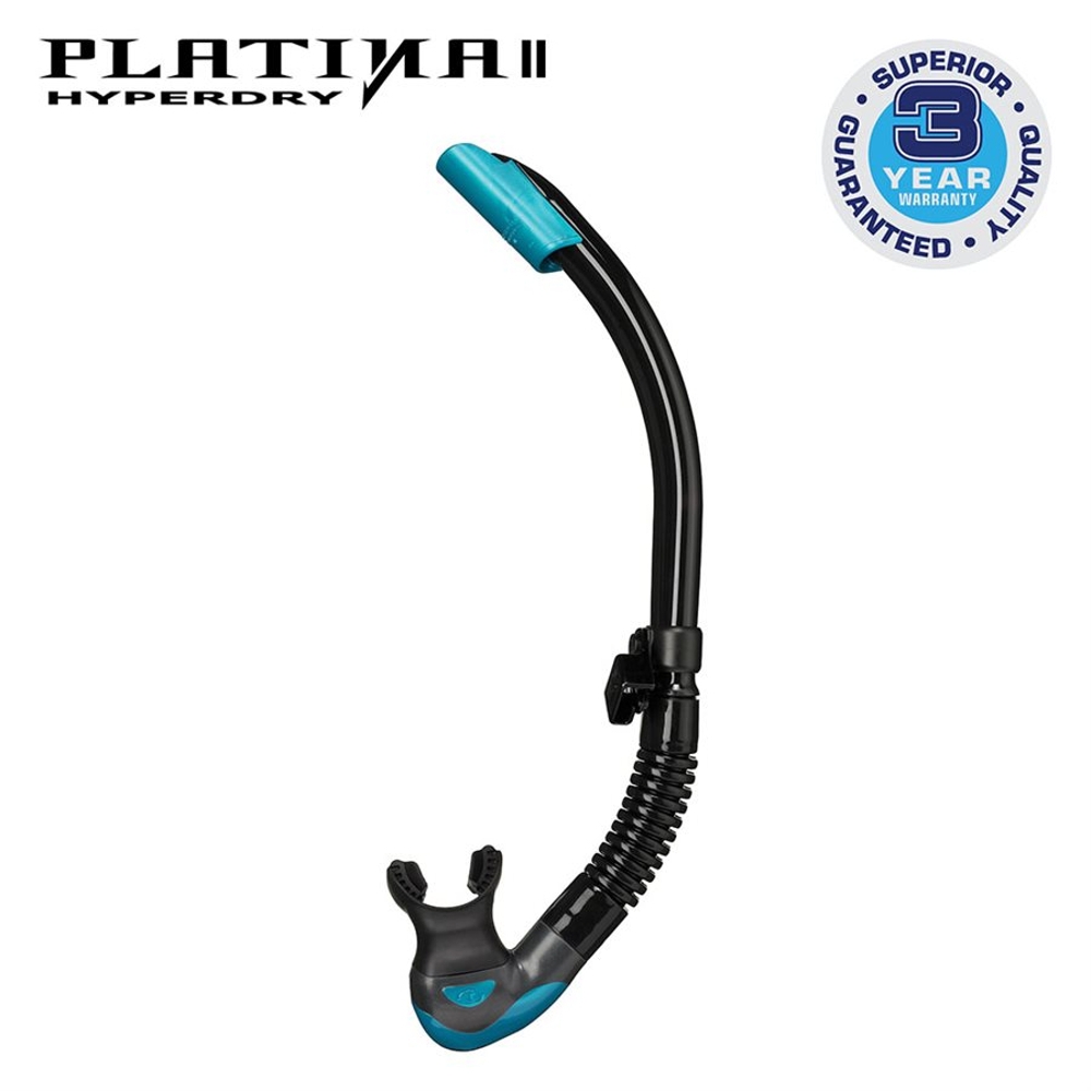 TUSA Platina Hyperdry II Snorkel Ocean Green/Black Silicone