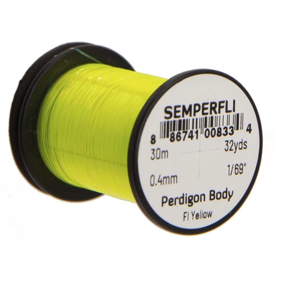 Semperfli Perdigon Body Fly Tying Tinsel Fluoro Yellow