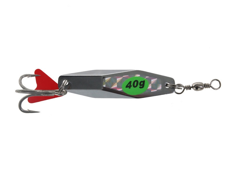 Holiday Hex Wobbler Lure 40g Silver