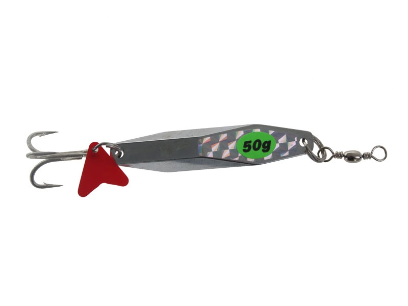 Holiday Hex Wobbler Lure 50g Silver