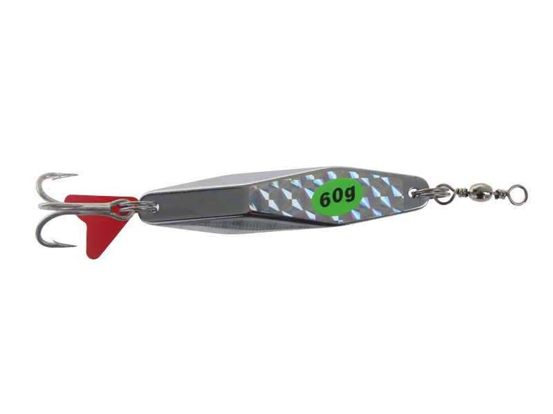 Holiday Hex Wobbler Lure 60g Silver