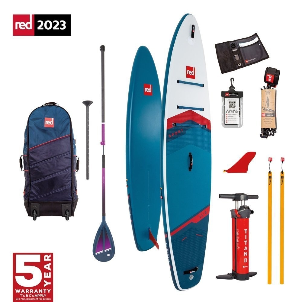 Red Paddle Co Sport Cruiser Tough MSL Inflatable Stand Up Paddle Board Package 11ft 3in