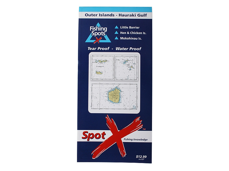 Spot X Fishing Map Outer Islands - Hauraki Gulf