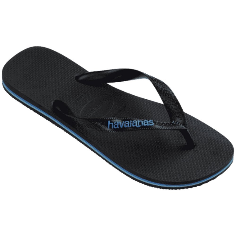 Havaianas Logo Filete Jandals Black/Blue Mens US11-12