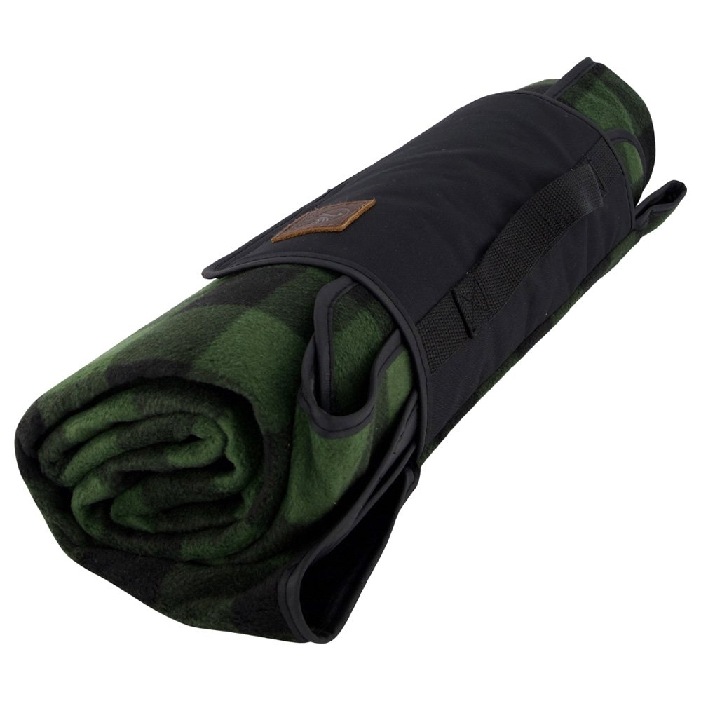 Swanndri Fleece Picnic Blanket V2 Olive/Black Check