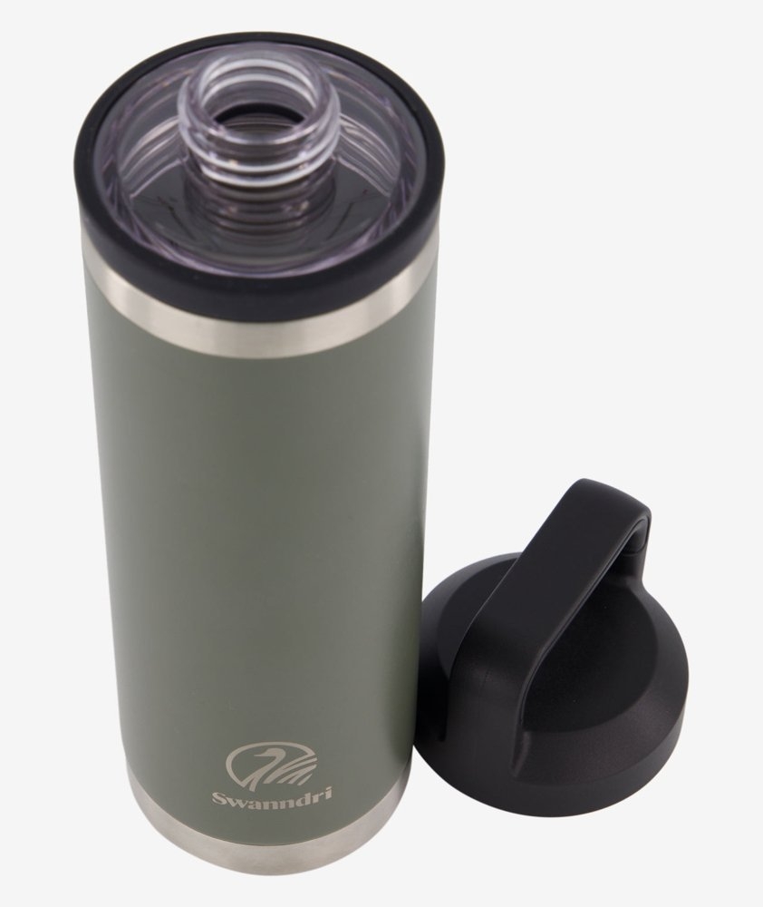 Swanndri Insulated Water Bottle 600ml Dark Olive