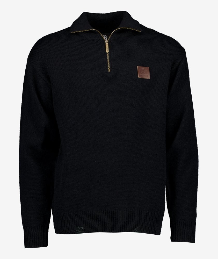 Swanndri Mens Mariner Wool Zip Neck Jersey