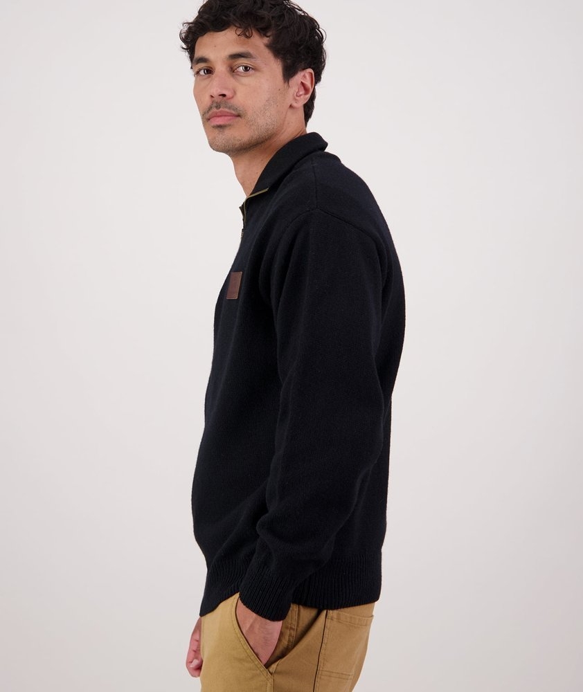Swanndri Mens Mariner Wool Zip Neck Jersey