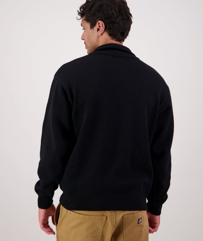 Swanndri Mens Mariner Wool Zip Neck Jersey