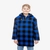 Swanndri Brixton Kids Bush Shirt Blue/Black Check 2