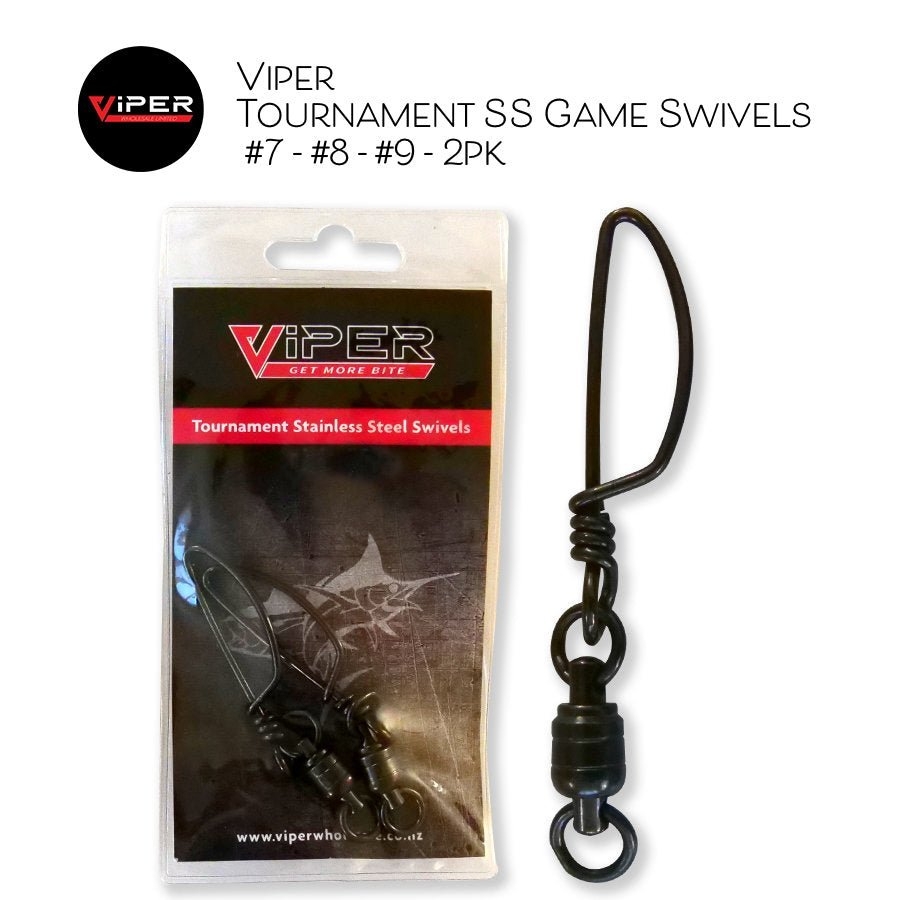 Viper Tackle Tournament Stainless Snap Swivels #9 Qty 2