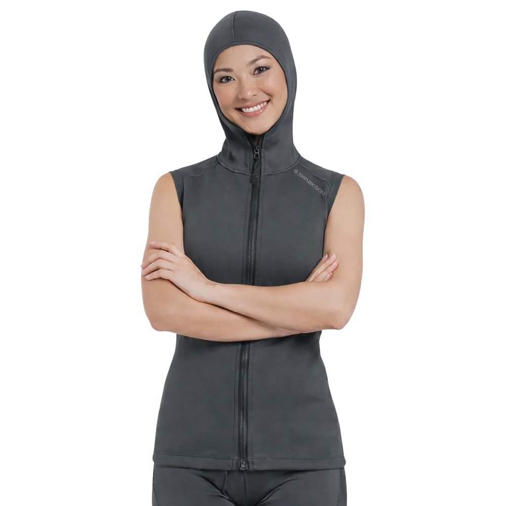 Sharkskin Titanium T2 Chillproof Womens Full Zip Vest with Hood UPF50+