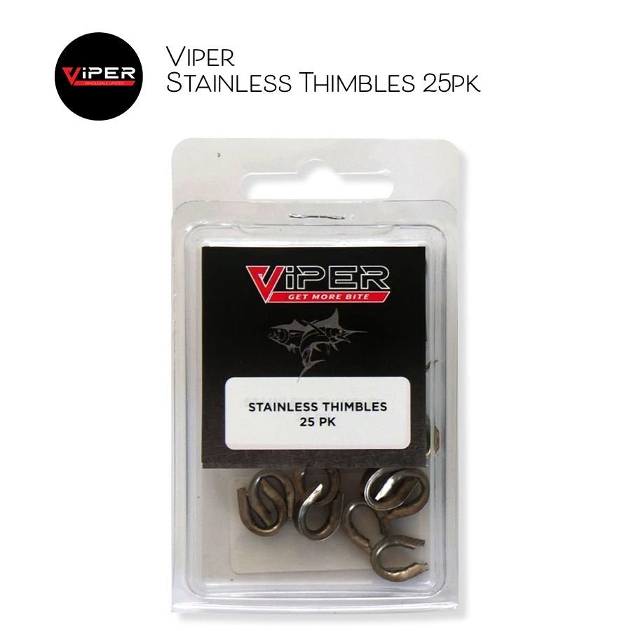 Viper Tackle Stainless Thimbles Qty 25