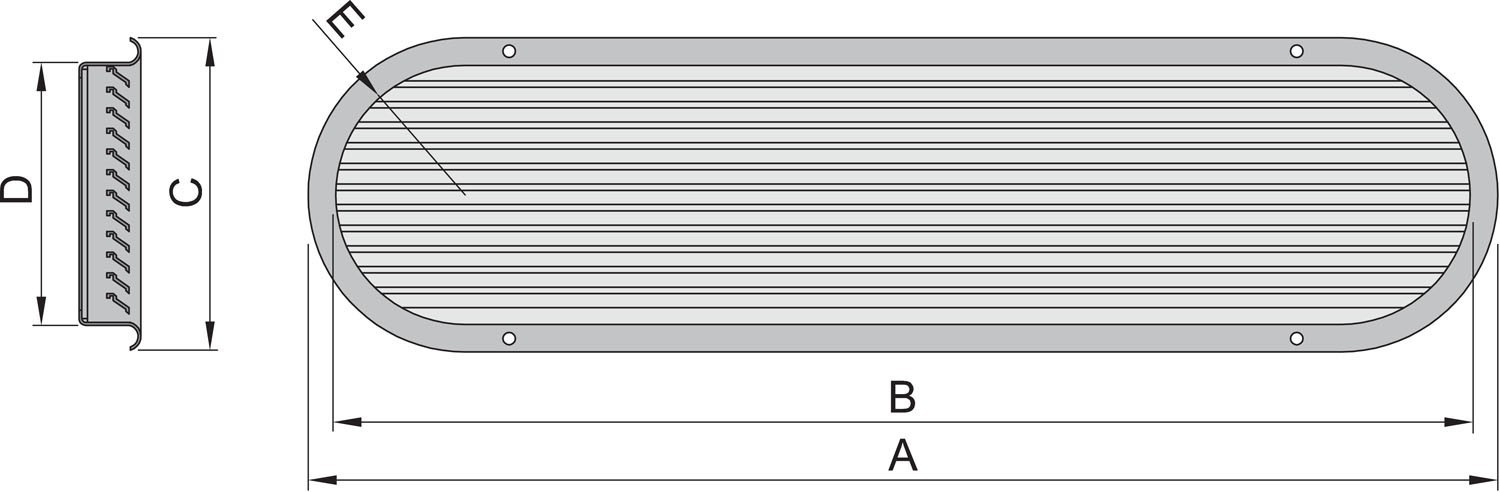 VETUS Louvred Air Suction Vent Type SSV 80