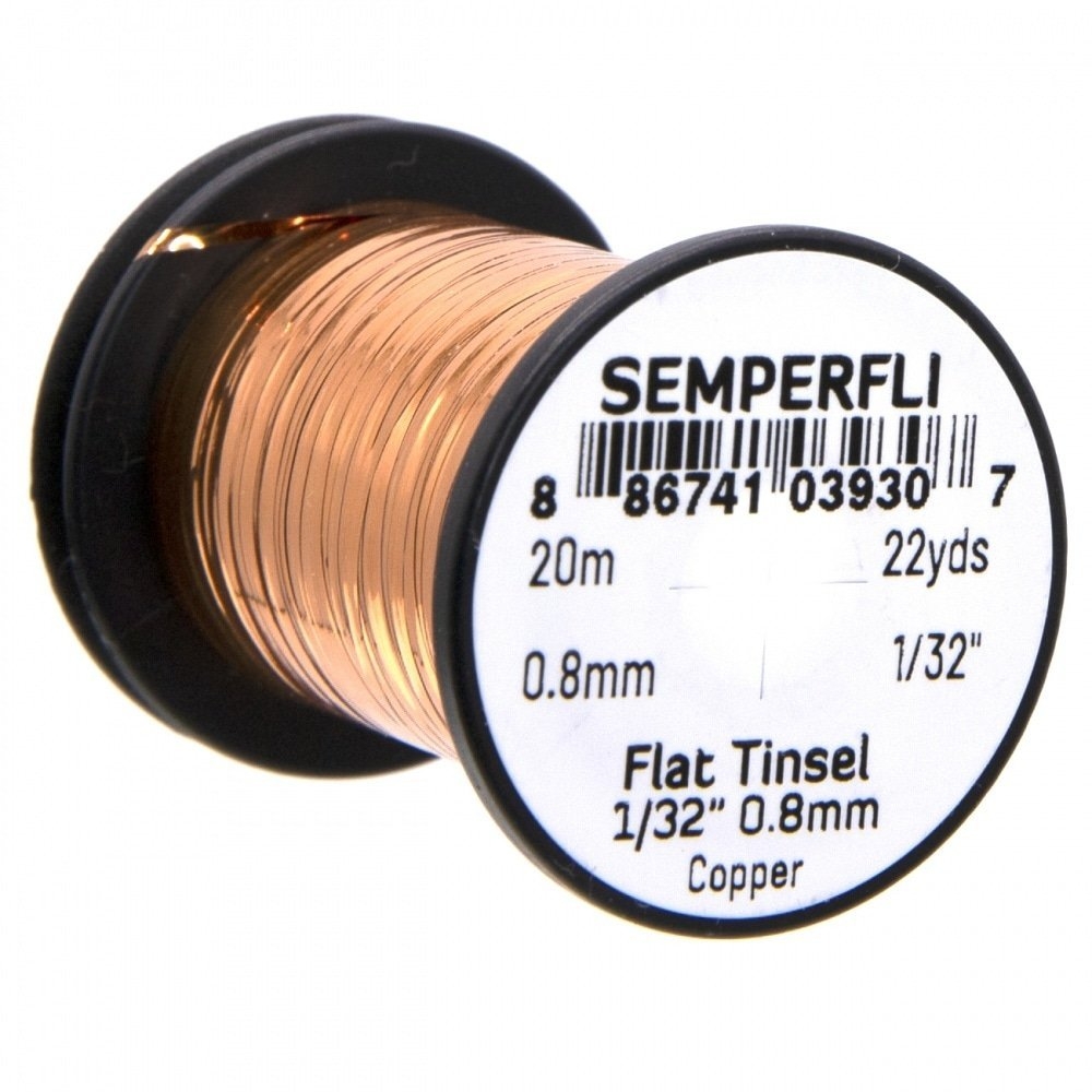Semperfli Fly Tying Flat Tinsel Copper 0.8mm x 20m