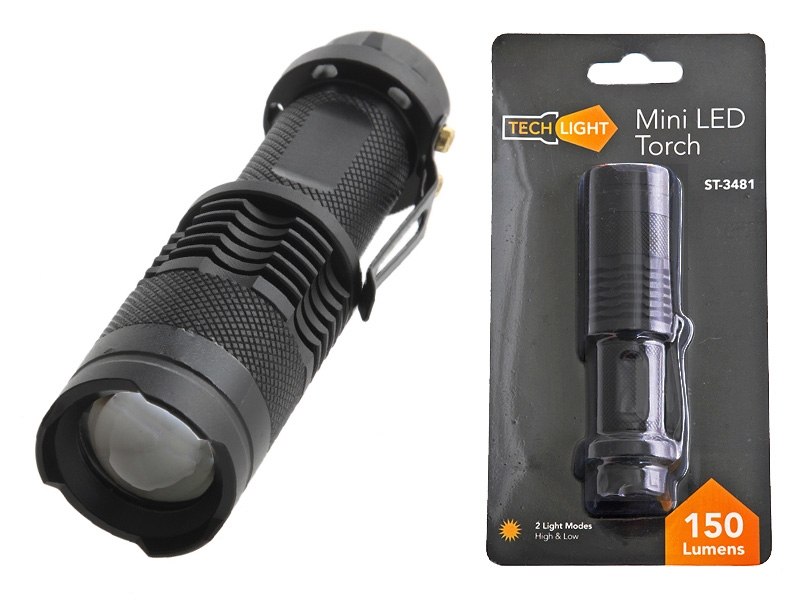 Adjustable Beam Mini LED Torch 150 Lumen
