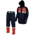 Betacraft Stag PU Mens Parka and Overtrouser Set Navy/Orange 2XL