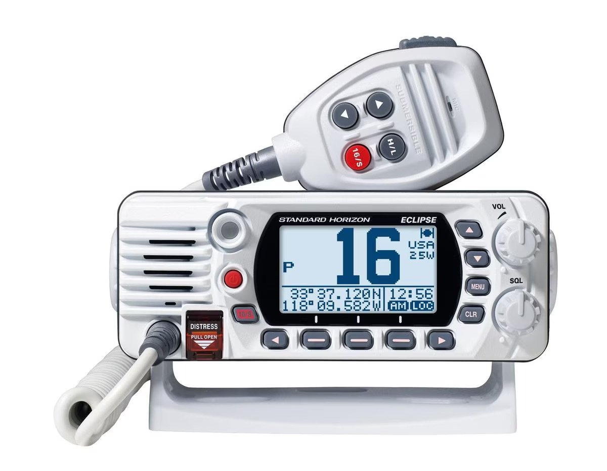 Standard Horizon Eclipse GX1410W Fixed Mount Marine VHF Radio White 25W