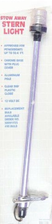 SeaSense Fixed Stern Light with Chrome Base 12V