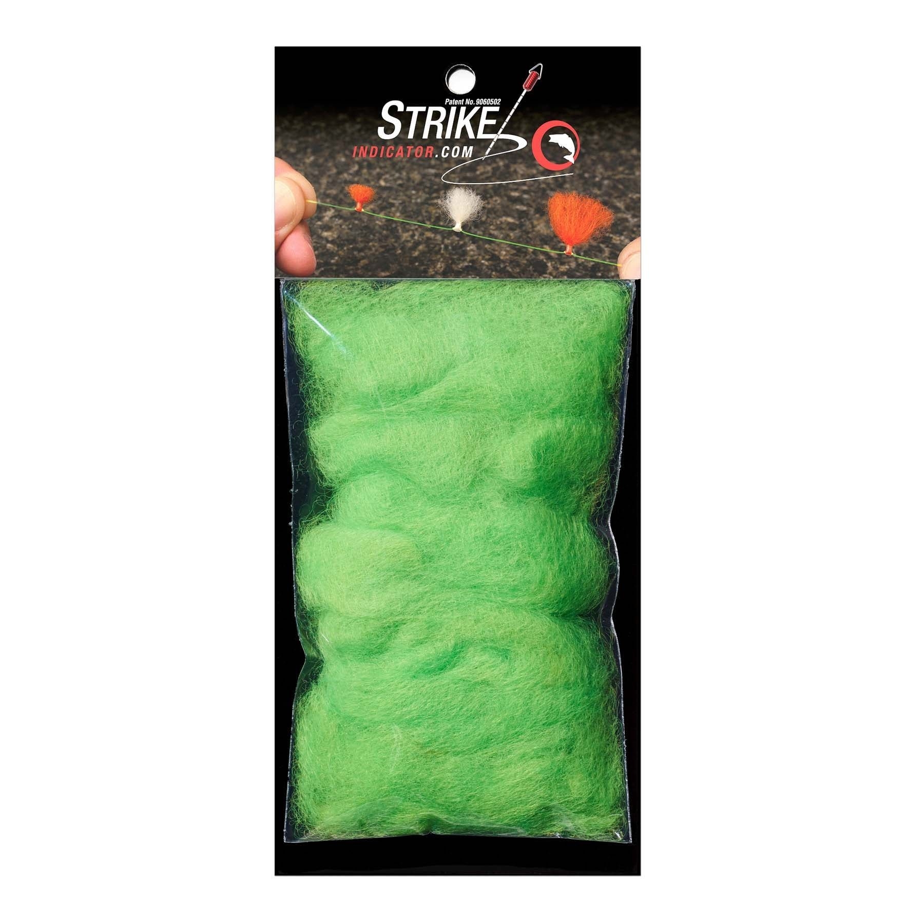NZ Strike Indicator Loose Wool Pack Bright Florescent Green