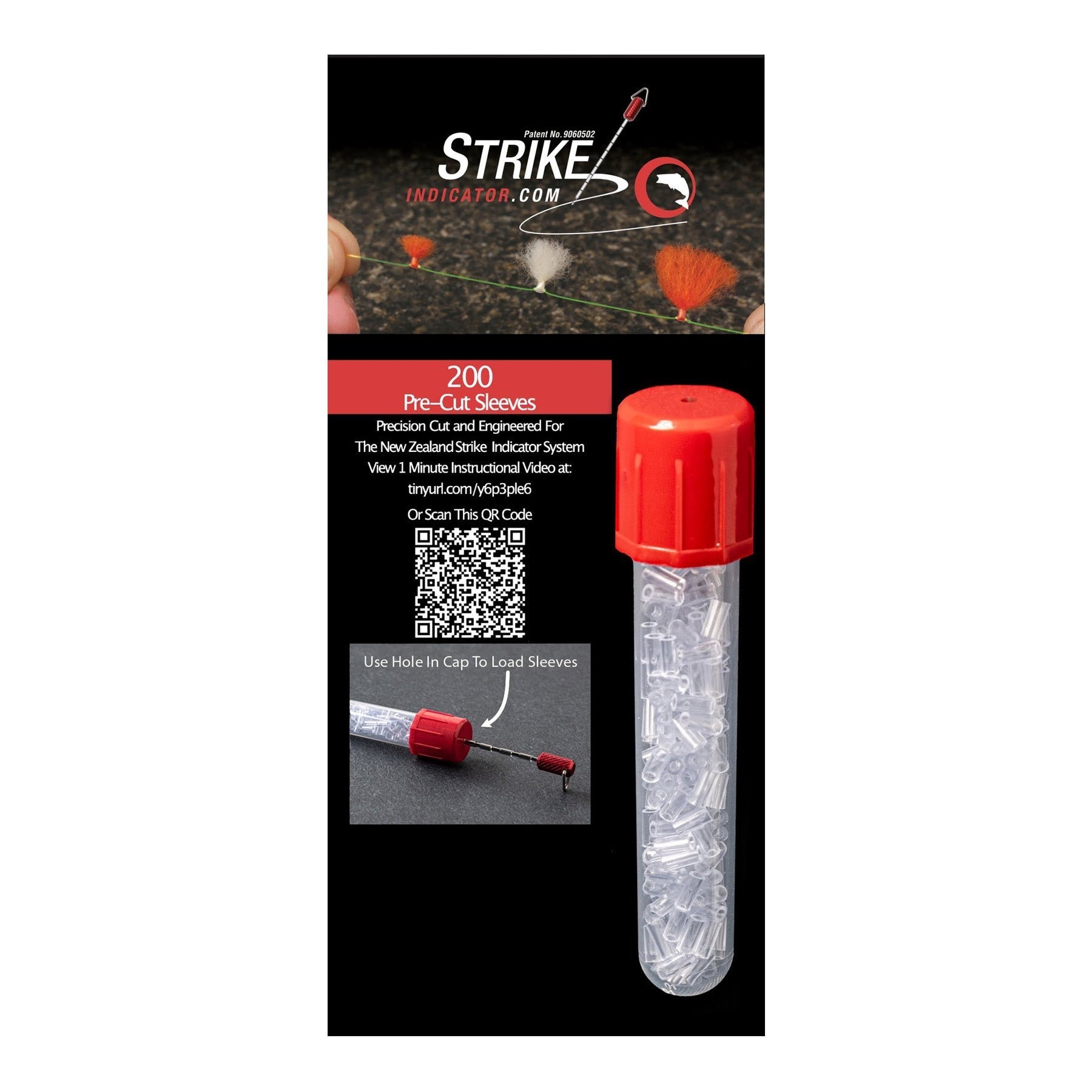 NZ Strike Indicator Pre-Cut Sleeves and Vial 200 Pack