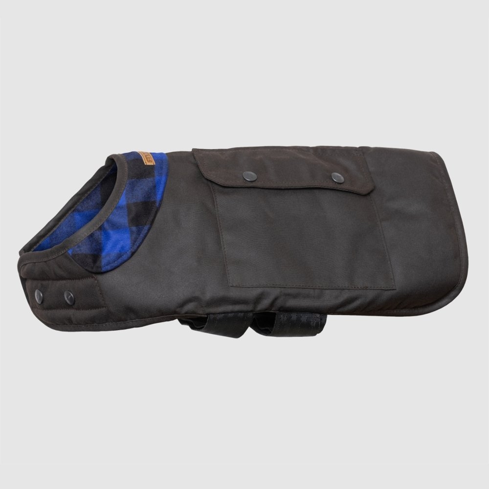 Styx Mill Oilskin Wool Check Dog Coat