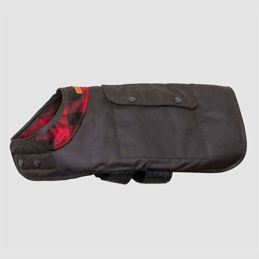 Styx Mill Oilskin Wool Check Dog Coat