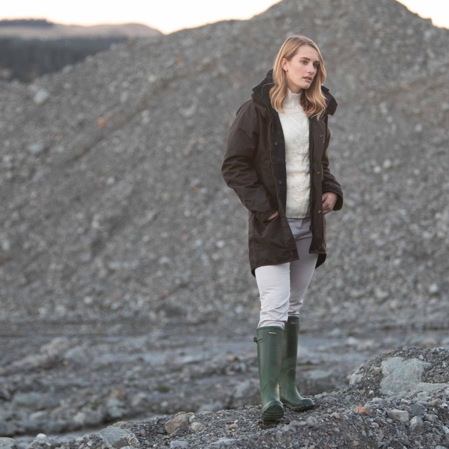 Styx Mill Oilskin Brown Wool Lined Pursuits Coat