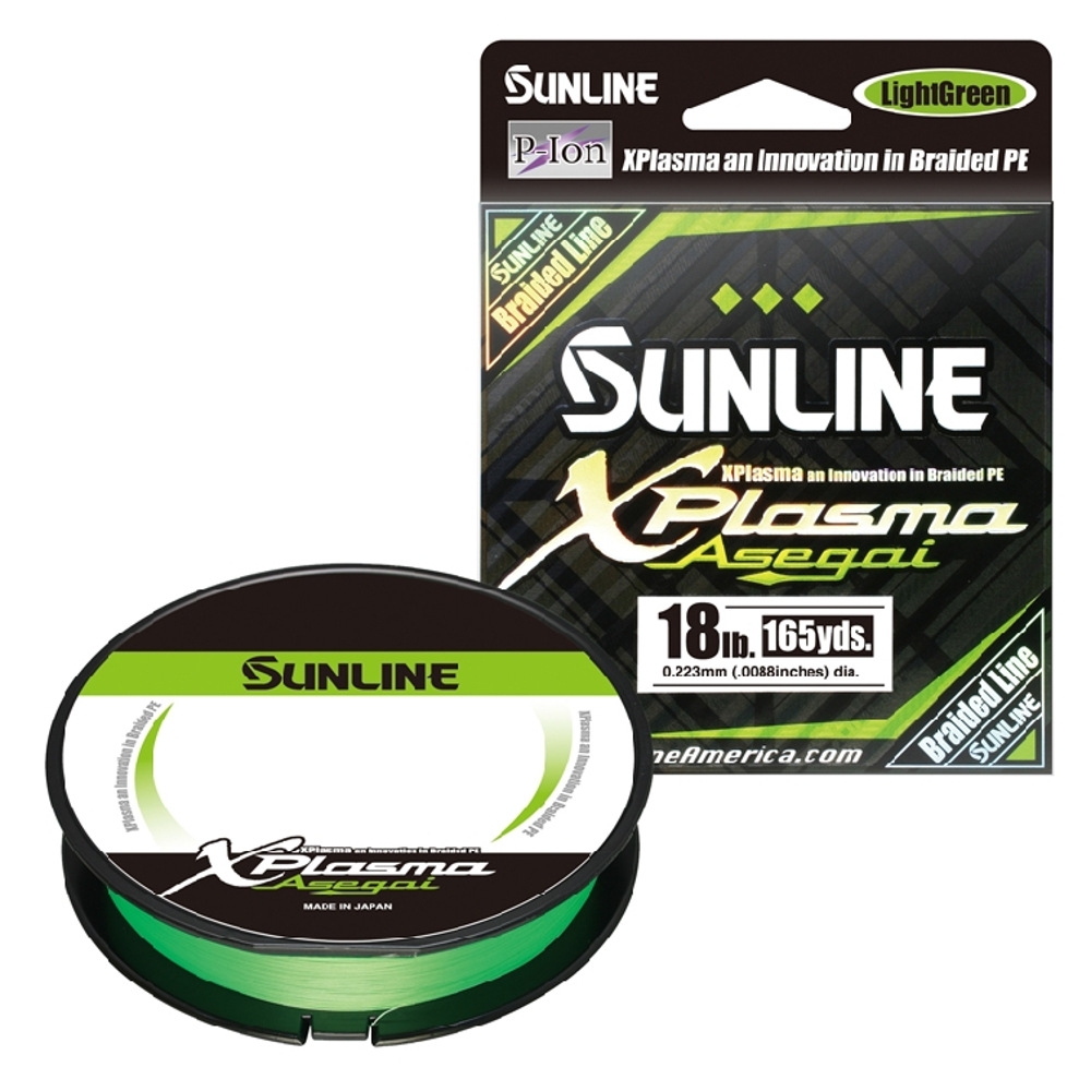 Sunline Xplasma Asegai X8 Braided Line Fluoro Green 165yd 18lb