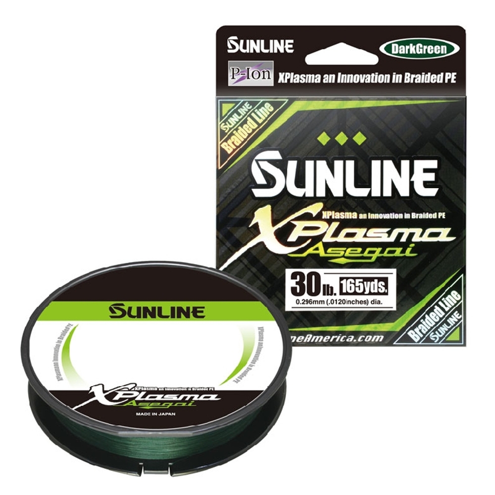 Sunline Xplasma Asegai X8 Braided Line Dark Green 165yd 30lb