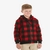 Swanndri Crooked River Kids Hoodie Red/Black Check 2