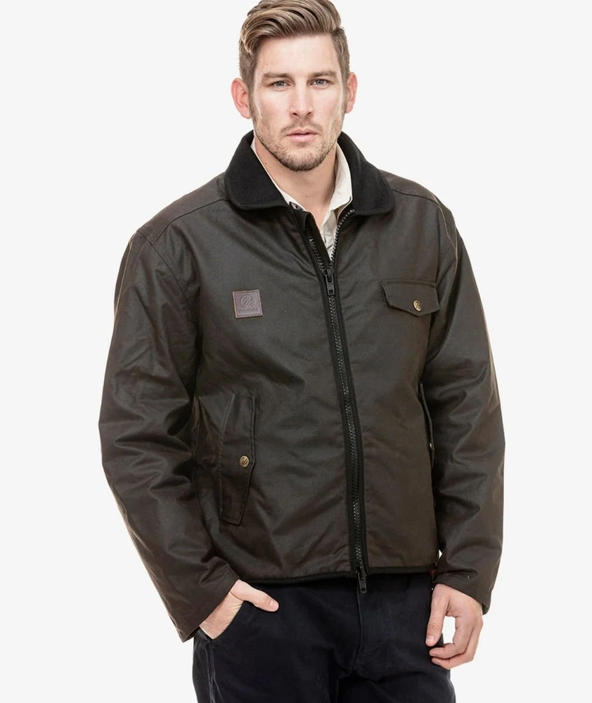 Swanndri Waimak Mens Wool Lined Oilskin Jacket