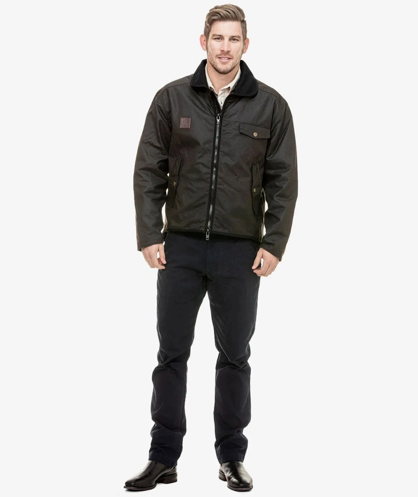 Swanndri Waimak Mens Wool Lined Oilskin Jacket Swanndri Waimak Mens Wool Lined Oilskin Jacket
