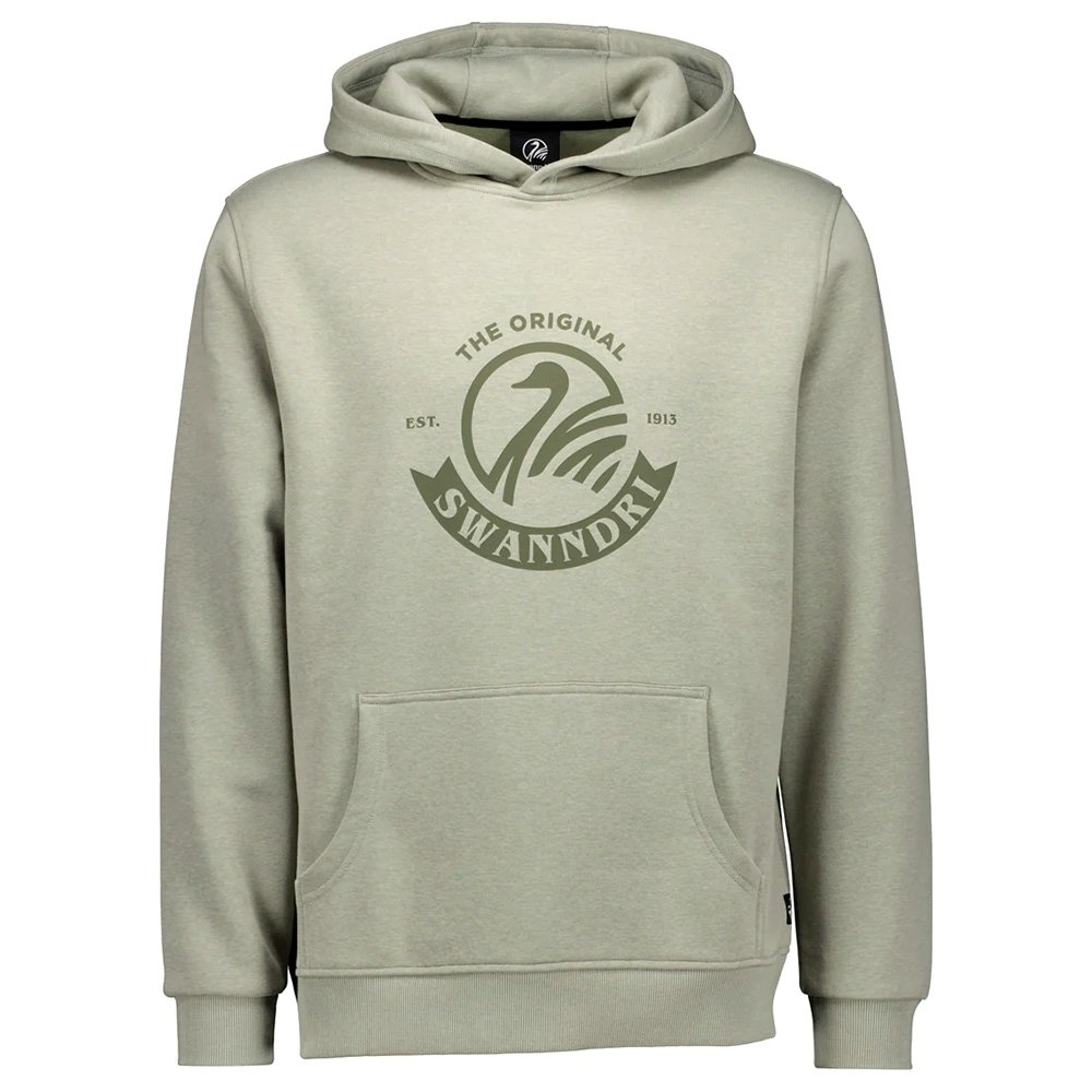 Swanndri Mens Original V2 Fleece Hoodie Horizon Grey/Dark Olive XL