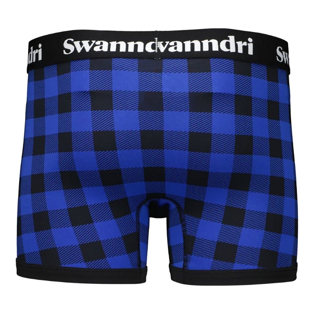 Swanndri SS24 Cotton Mens Underwear Blue/Black Check Large