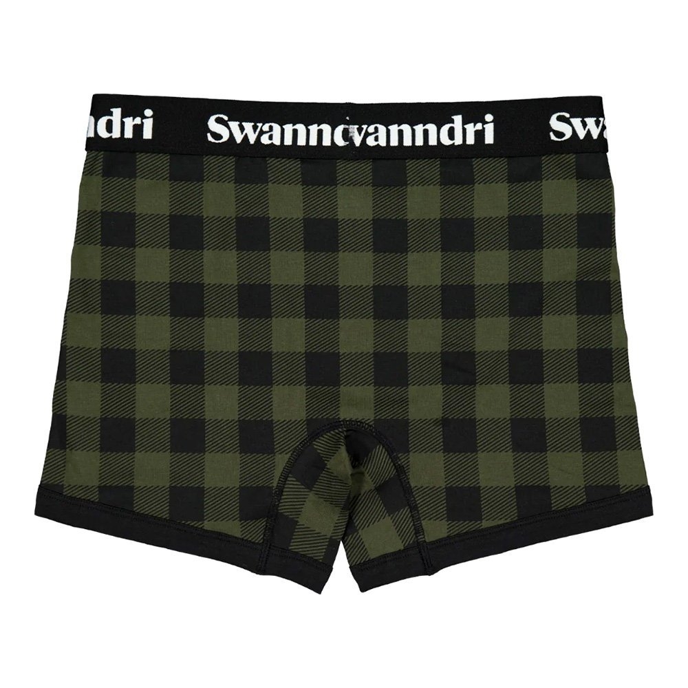 Swanndri SS24 Cotton Mens Underwear Olive/Black Check Large