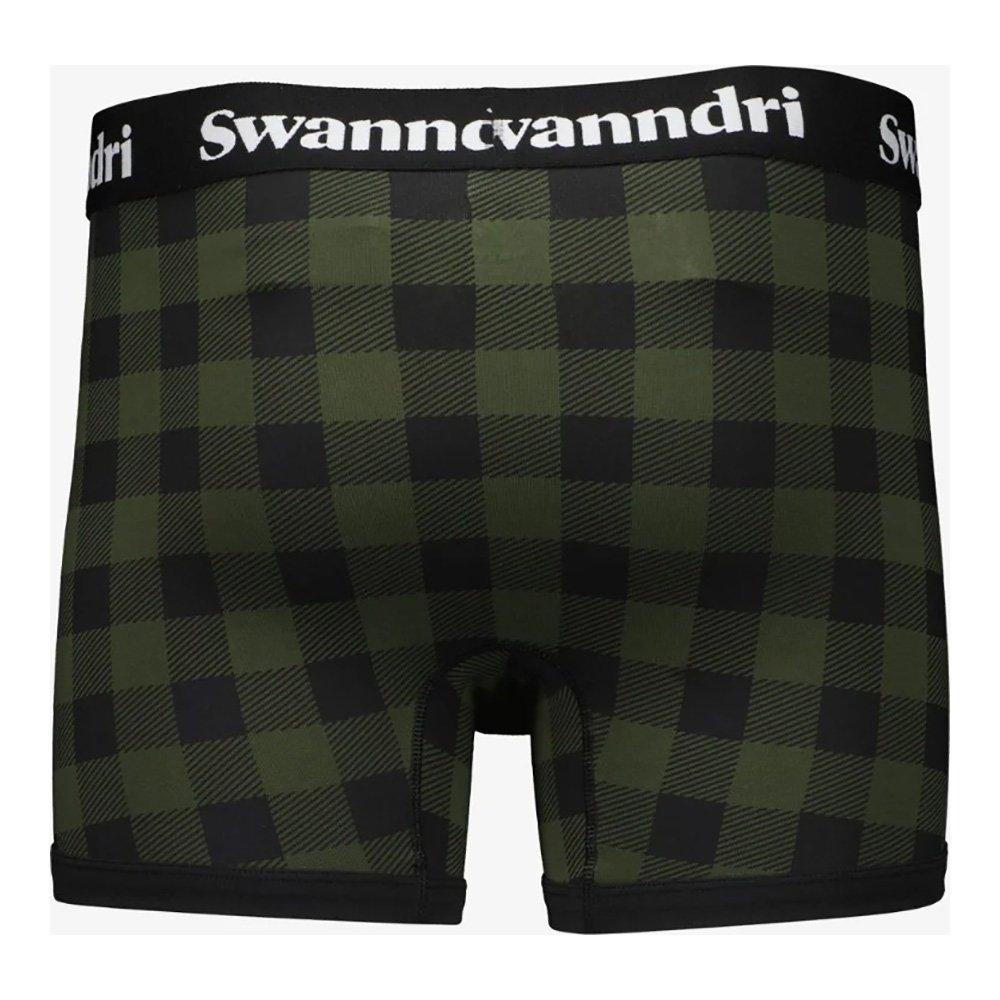Swanndri SS24 Cotton Mens Underwear Olive/Black Check Large