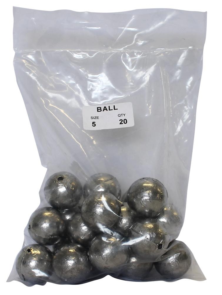 Ball Sinkers Bulk Pack 5oz Qty 20